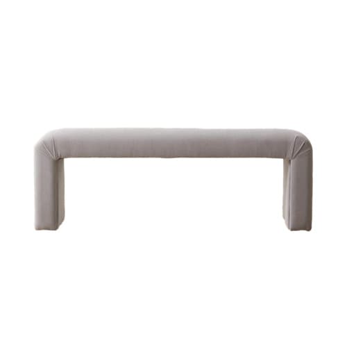 Gray Velvet Bench