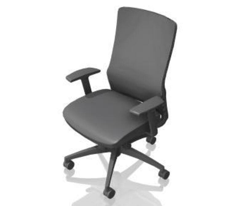Novo High BK Task ChairMesh BK, PNEU HT Adj, H/W-Adj arm, Lumbar, Swivel Tilt