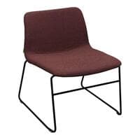 Viv Used Armless Guest Chair, Rust Fabric