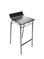Allermuir Scoop Low Back Bar Height Stool (Mocha/Chrome)