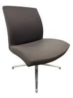 Source International Defign Mid Back Lounge Chair (Brown/Chrome)