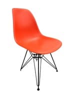 Herman Miller Eames Molded Plastic Side Chair (Red/Black)