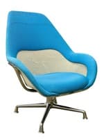 SW_1 High Back Collaborative Lounge Chair (Blue/Chrome)