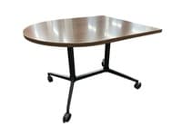 Haworth D-Top Mobile Meeting Table (Walnut)