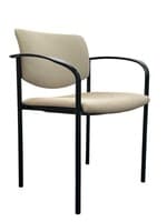 Steelcase Player Stack Chair (Tan Striped/Black)