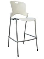 Herman Miller Caper Stacking Stool (White/Silver)