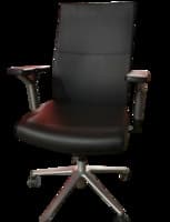 SitOnIt Prava Mid-back Conference Chair (Black Leather/Chrome)