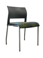 Steelcase Move Armless Guest Stack Chair (Circular Pattern/Silver)