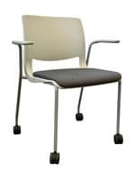 Teknion Variable Mobile Stacking Guest Chair (Light Grey/Grey)