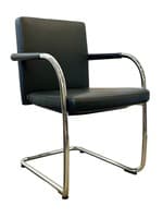 Vitra Visasoft Visitor Chair by Antonio Citterio (Black/Black)