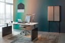 Ahrend Balance duo/bench desk, Monotop top, Acacia, 140 × 75 × 170 cm (grade B)