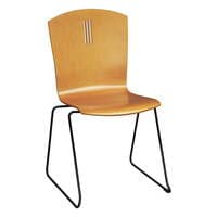 'Marquette' Cushion Wood Stacking Chair