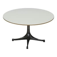 Herman Miller Nelson Used 29 Inch Round Laminate Coffee Table, White
