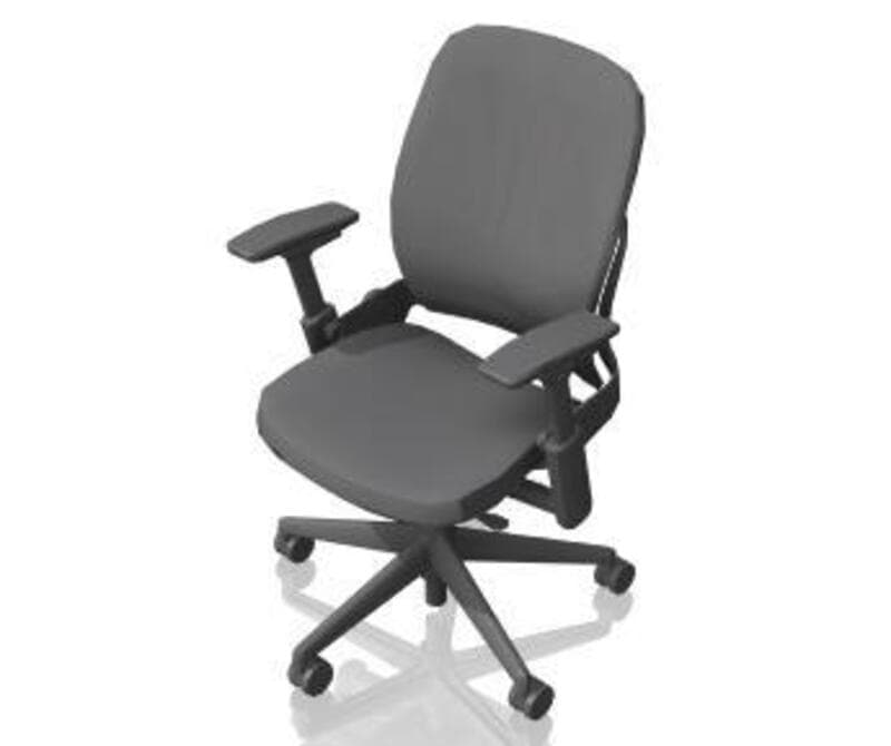 Leap; Chair, Upholstered, Adjustable seat depth, Value package, Height / width / pivot / depth adjustable arms, Lumbar UPHLSTRY: 5F17 BLACK