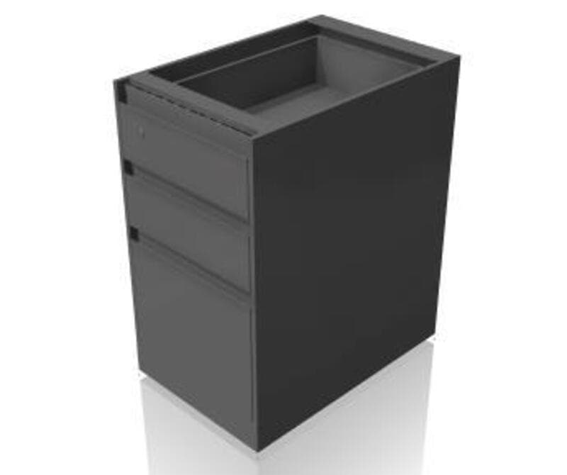 Pedestal-Fixed, 2 box / 1 file, Flush steel front, 22 5/8D x 15W x 27H