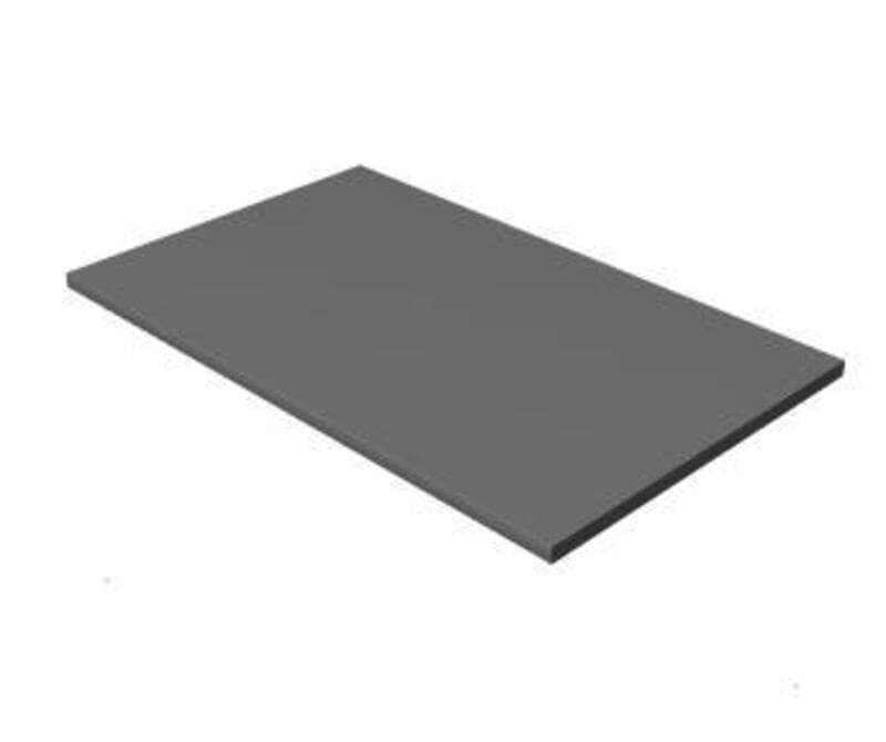 Worksurface-Straight, Plastic edge, Laminate, 1/2 cord drop, 29 1/2D x 48W