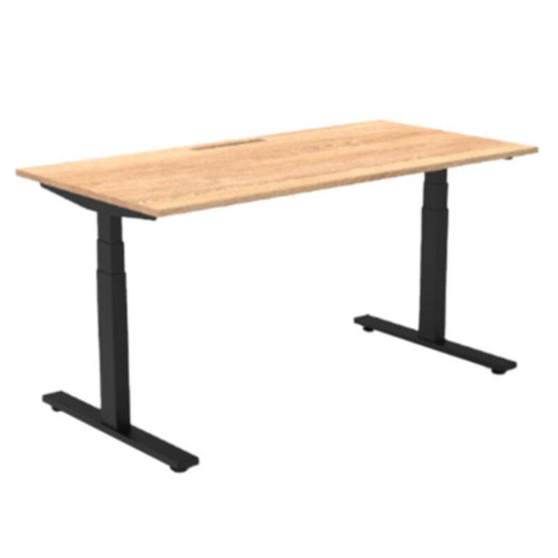 56" Oak Sit-Stand Desk