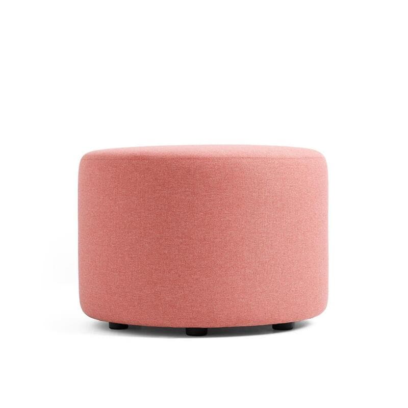 Block Party Round Ottoman, 24"D, Rose