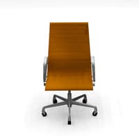 Eames Aluminum Group Management Chair High Back, Leather