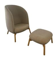 Halle Nest Lounge Chair with Ottoman