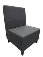 National Fringe 1-Seat Mid Back Chair (Black)