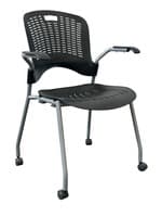 Safco Sassy Stack Chair (Black/Silver)