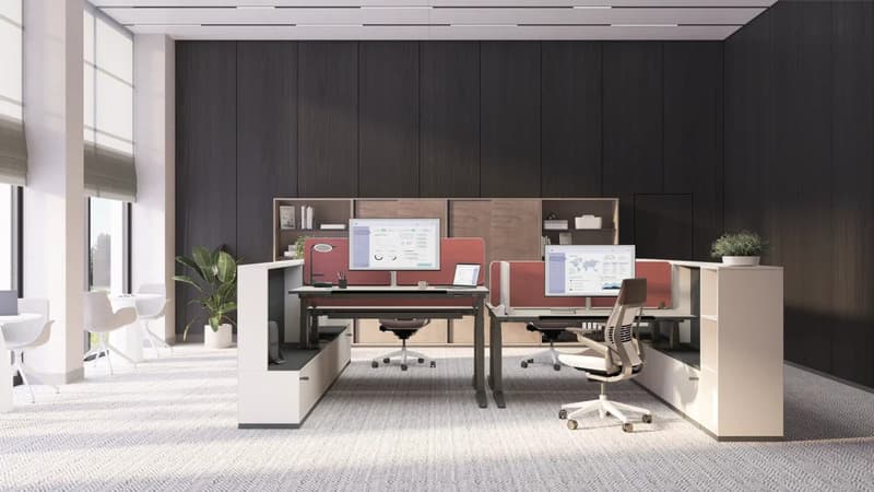 Steelcase Ology sit-stand desk, 140 × 80 cm (grade B)